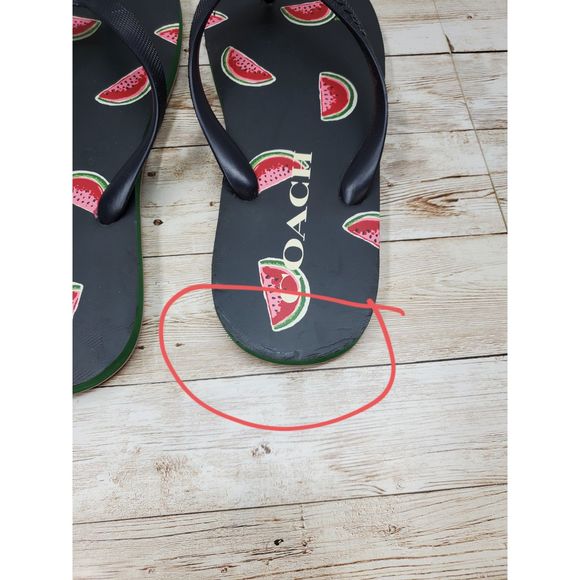Coach Watermellon FlipFlops Size 9B - Picture 6 of 12
